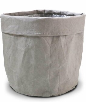Sizo paper bag lederlook grijs.