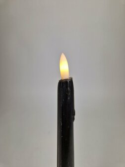 Magic Flame Candles led kaars met druipend kaarsvet - zwart.