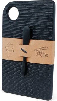 SENZA Mango Boterbord Met Mes Zwart