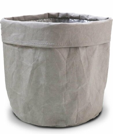 Sizo paper bag lederlook grijs.