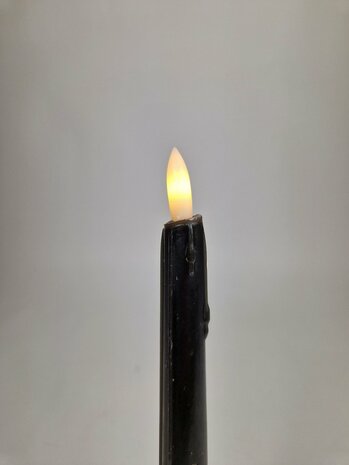 Magic Flame Candles led kaars met druipend kaarsvet - zwart.