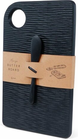 SENZA Mango Boterbord Met Mes Zwart